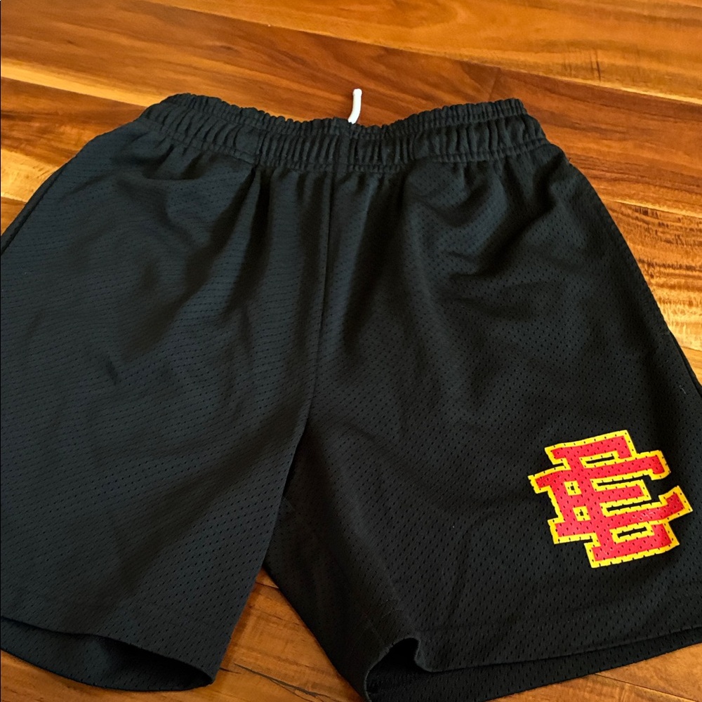 Eric Emanuel Black and Red Athletic Shorts